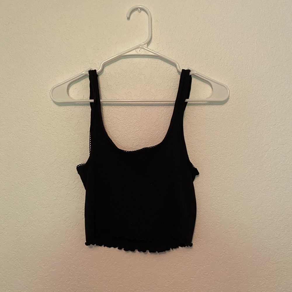 Black basic crop top - Picture 2 of 3